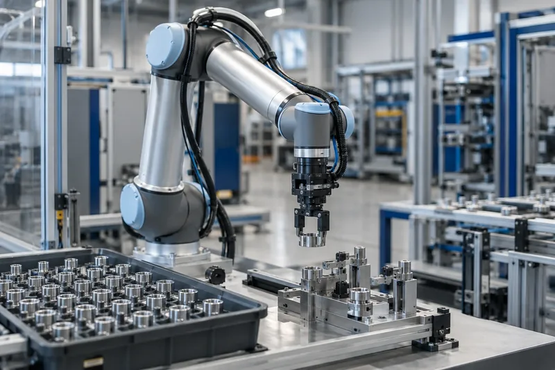 Manipulación de piezas; aplicación conceptual de robótica para industria