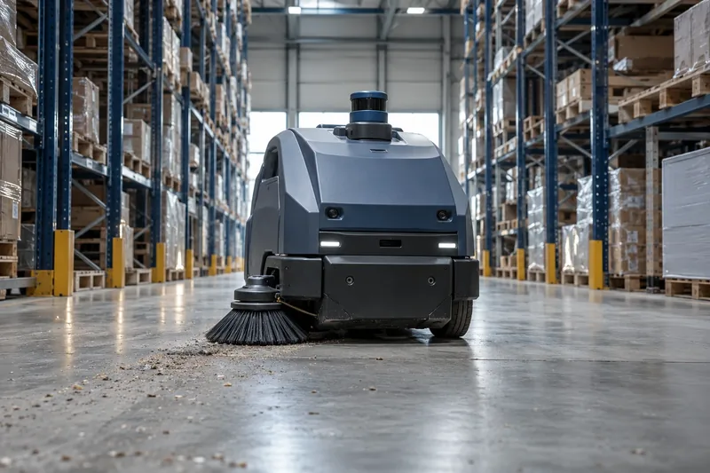 Robot de barrido en un almacén; aplicación conceptual
